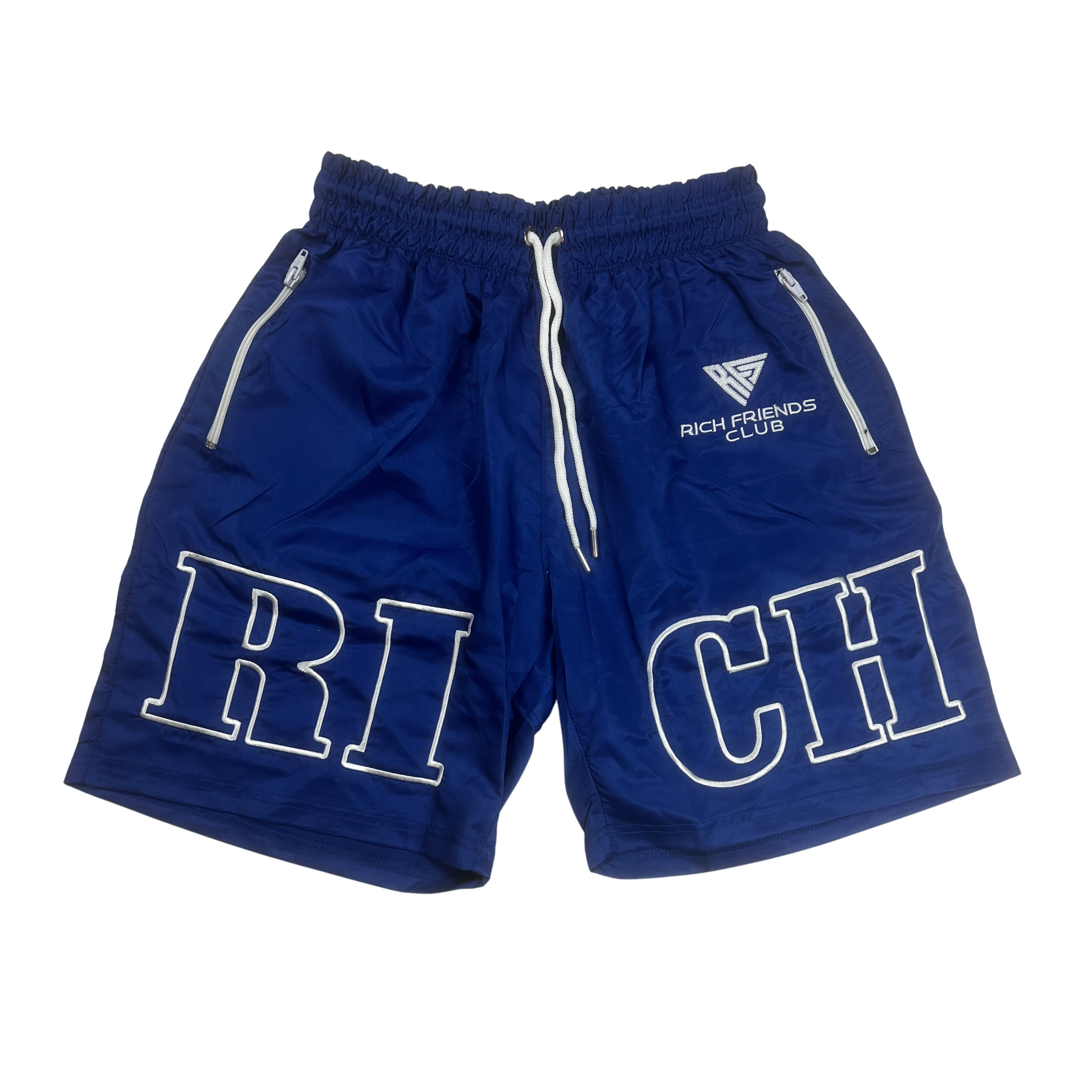 Blue Rich Nylon Shorts Luxe