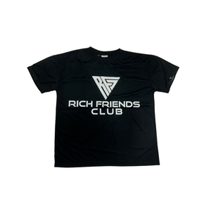 Black Rich Friends Club Oversized Cut Box Tee