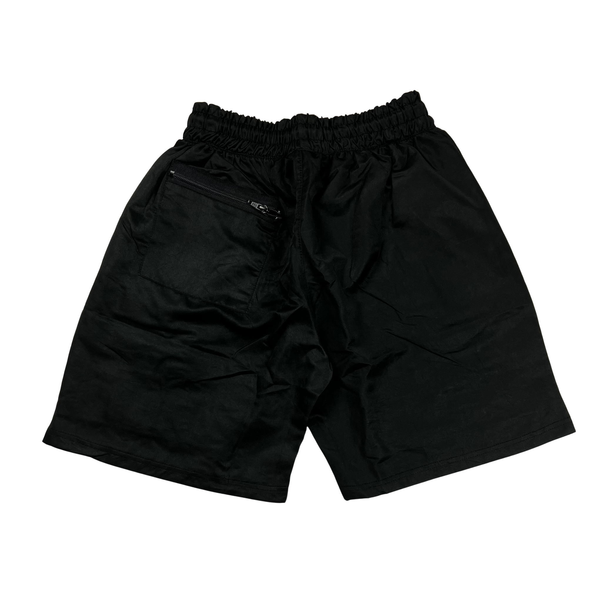 Black Rich Nylon Shorts Luxe